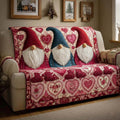 Candy Gnomes Quilted Sofa Cover Fall Halloween Decor For Sofa Couch