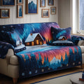 Polar Cabin Quilted Sofa Cover Fall Halloween Decor For Sofa Couch
