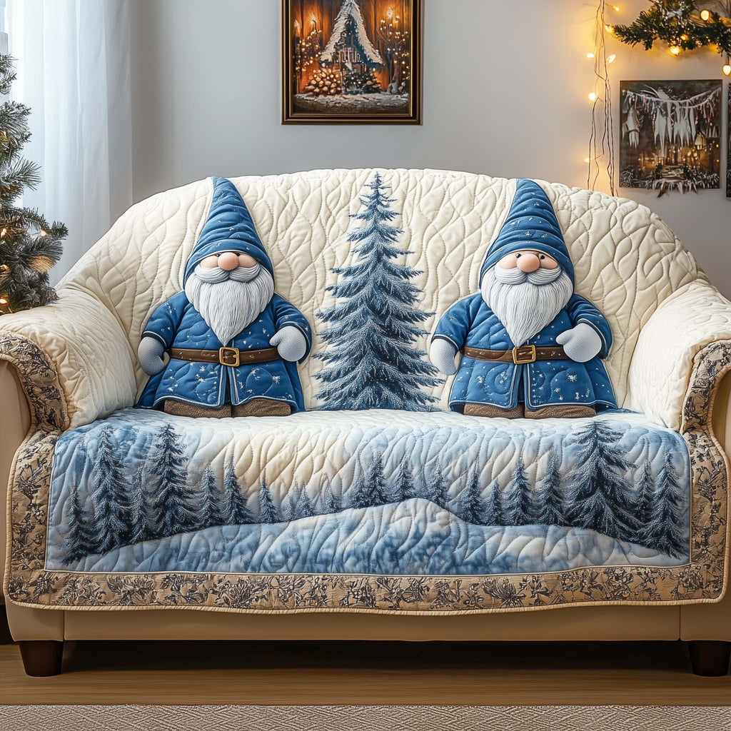 Gnomes Quilted Sofa Cover Fall Halloween Decor For Sofa Couch