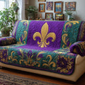 Royal Fleur Quilted Sofa Cover Fall Halloween Decor For Sofa Couch