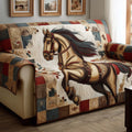 Flying Mane Quilted Sofa Cover Fall Halloween Decor For Sofa Couch