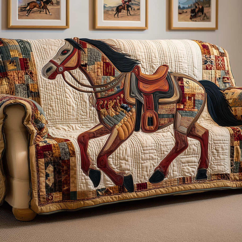 Patchwork Runner Quilted Sofa Cover Fall Halloween Decor For Sofa Couch
