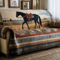 Prairie Stallion Quilted Sofa Cover Fall Halloween Decor For Sofa Couch