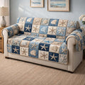 Shell Mosaic Quilted Sofa Cover Fall Halloween Decor For Sofa Couch