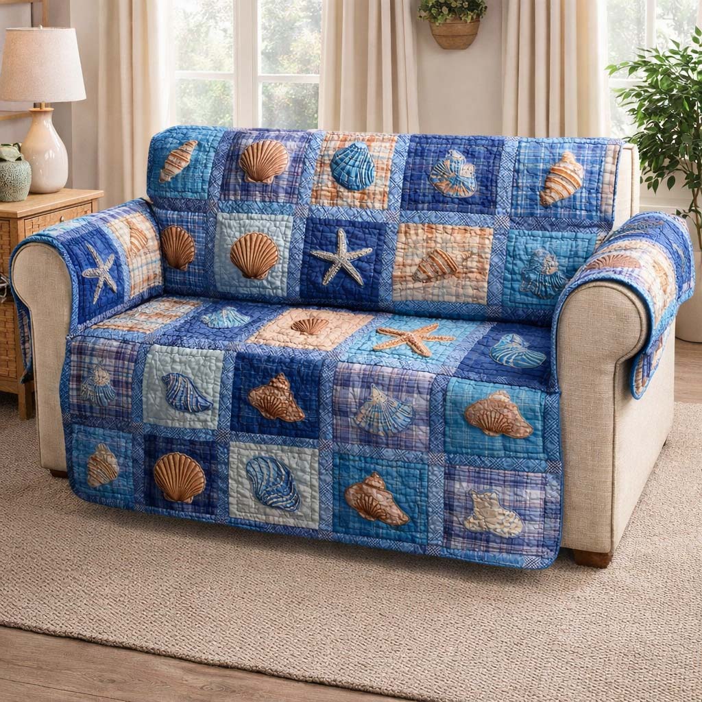 Ocean Quilt Quilted Sofa Cover Fall Halloween Decor For Sofa Couch