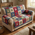 Classic Paws Quilted Sofa Cover Fall Halloween Decor For Sofa Couch
