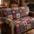 Rustic Paws Quilted Sofa Cover Fall Halloween Decor For Sofa Couch