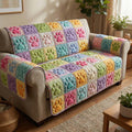 Pastel Paws Quilted Sofa Cover Fall Halloween Decor For Sofa Couch