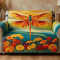 Meadow Dragonfly Quilted Sofa Cover Fall Halloween Decor For Sofa Couch