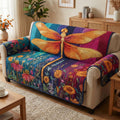 Autumn Dragonfly Quilted Sofa Cover Fall Halloween Decor For Sofa Couch