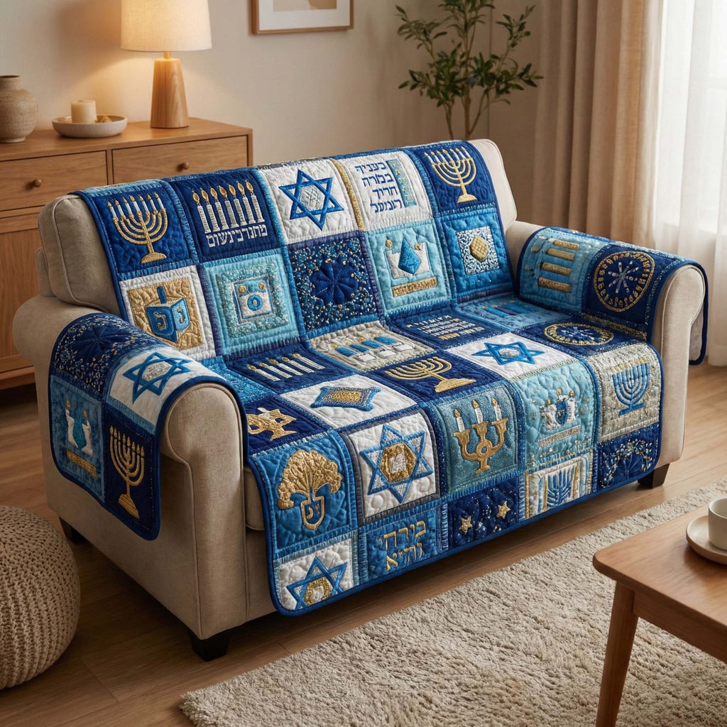 Festival Icons Quilted Sofa Cover Fall Halloween Decor For Sofa Couch