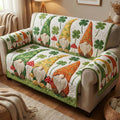 Gnome Meadow Quilted Sofa Cover Fall Halloween Decor For Sofa Couch
