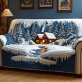 Smoky Cabin Quilted Sofa Cover Fall Halloween Decor For Sofa Couch