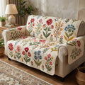 Botanical Meadow Quilted Sofa Cover Fall Halloween Decor For Sofa Couch