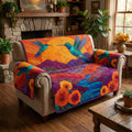 Sunset Hummingbird Quilted Sofa Cover Fall Halloween Decor For Sofa Couch