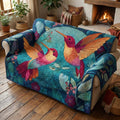 Forest Hummingbirds Quilted Sofa Cover Fall Halloween Decor For Sofa Couch