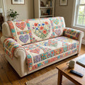 Petal Passion Quilted Sofa Cover Fall Halloween Decor For Sofa Couch