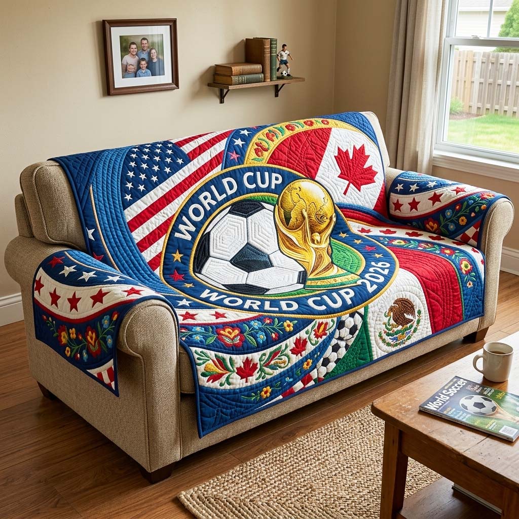 Matchday 26 Quilted Sofa Cover Fall Halloween Decor For Sofa Couch