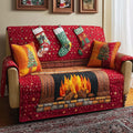 Warm Hearth Quilted Sofa Cover Fall Halloween Decor For Sofa Couch