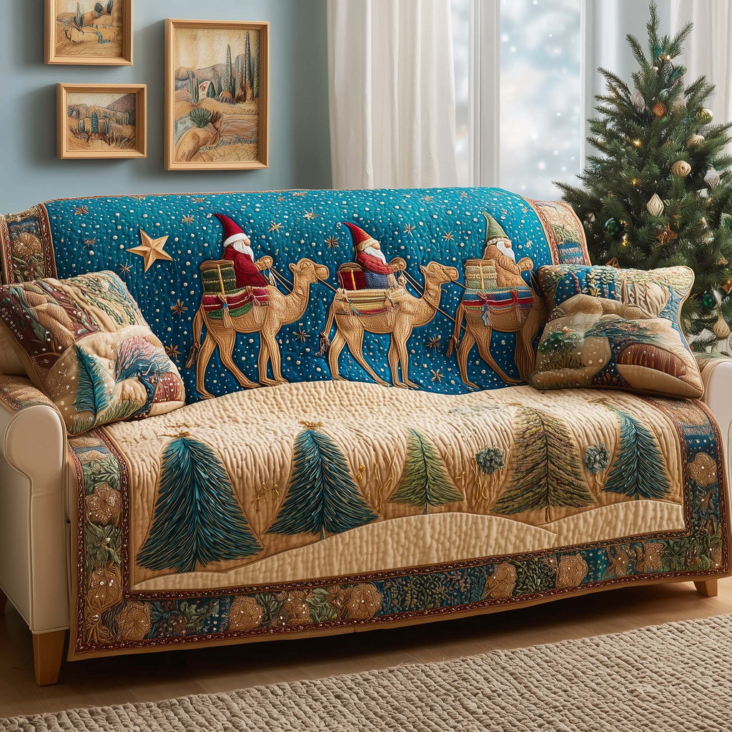 Camel Riders Quilted Sofa Cover Fall Halloween Decor For Sofa Couch