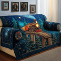 Starlit Train Quilted Sofa Cover Fall Halloween Decor For Sofa Couch