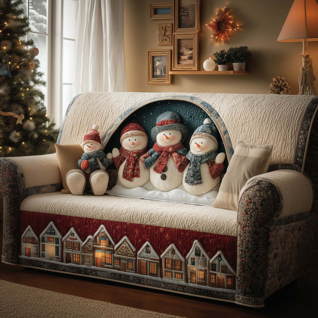 Cozy Trio Quilted Sofa Cover Fall Halloween Decor For Sofa Couch