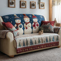 Frosty Friends Quilted Sofa Cover Fall Halloween Decor For Sofa Couch