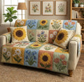 Bloom Patch Quilted Sofa Cover Fall Halloween Decor For Sofa Couch