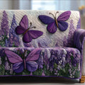 Lavender Wings Quilted Sofa Cover Fall Halloween Decor For Sofa Couch