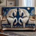 Majestic Horses Quilted Sofa Cover Fall Halloween Decor For Sofa Couch