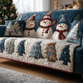 Holiday Glow Quilted Sofa Cover Fall Halloween Decor For Sofa Couch