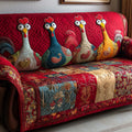 Funky Chicken Quilted Sofa Cover Fall Halloween Decor For Sofa Couch