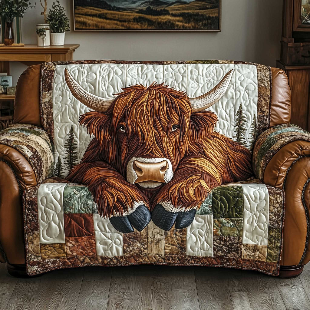 Yuletide Pasture Quilted Sofa Cover Fall Halloween Decor For Sofa Couch