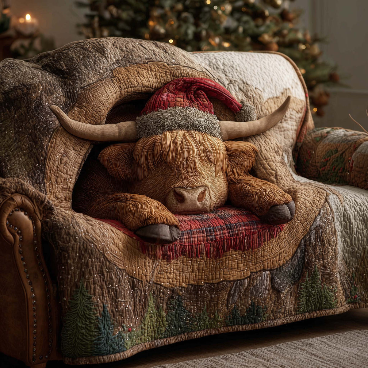 Holiday Farmstead Quilted Sofa Cover Fall Halloween Decor For Sofa Couch