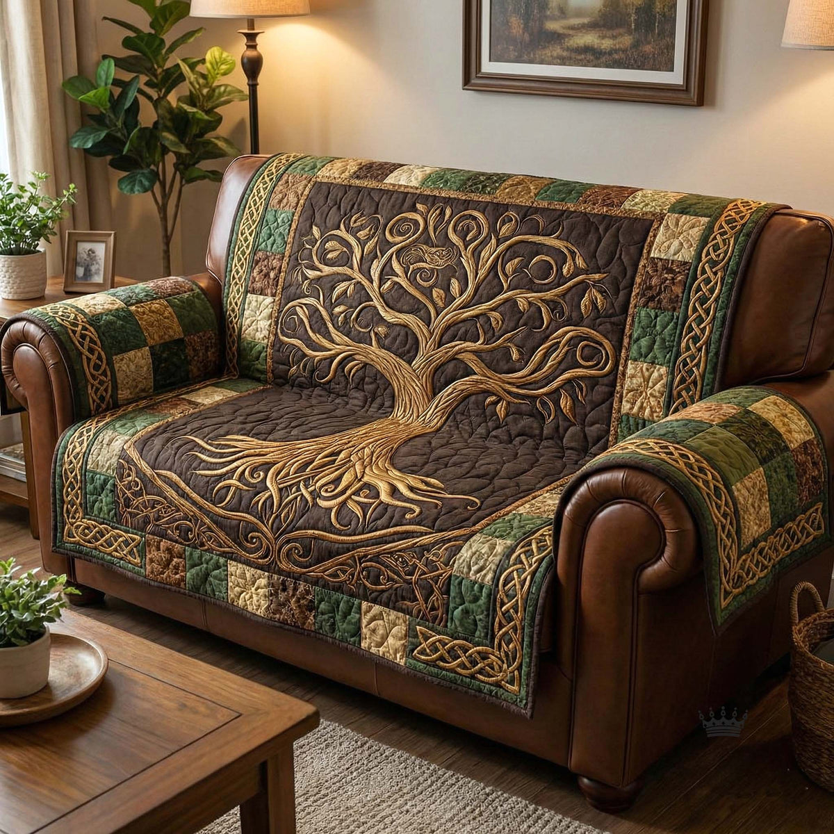 Soulwood Rise Quilted Sofa Cover Fall Halloween Decor For Sofa Couch