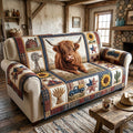Rustic Highland Quilted Sofa Cover Fall Halloween Decor For Sofa Couch
