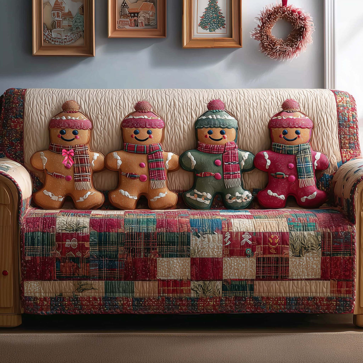 Festive Bake Quilted Sofa Cover Fall Halloween Decor For Sofa Couch