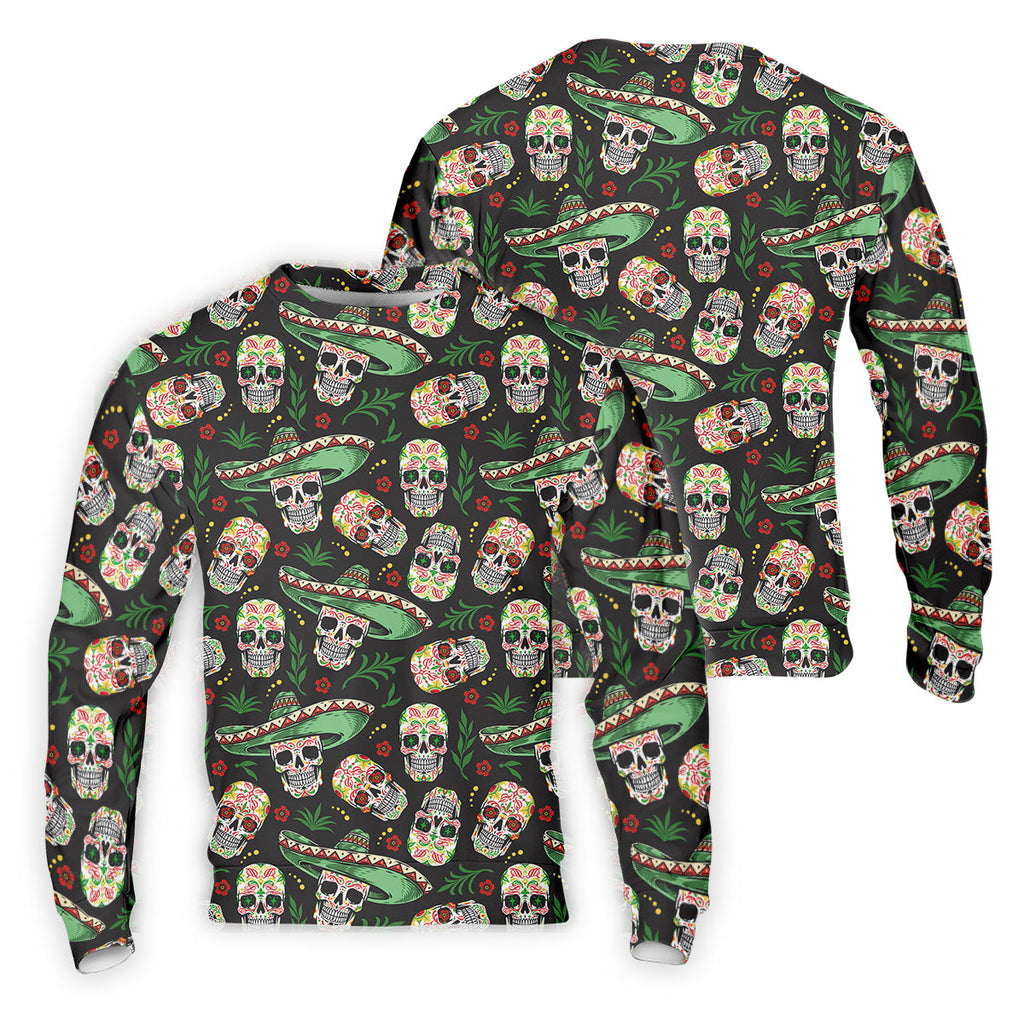 Skull Golf Shirt, Day Of The Dead Shirt, Mexican Floral Shirt, Men Polo, Unique Gift For Golfer