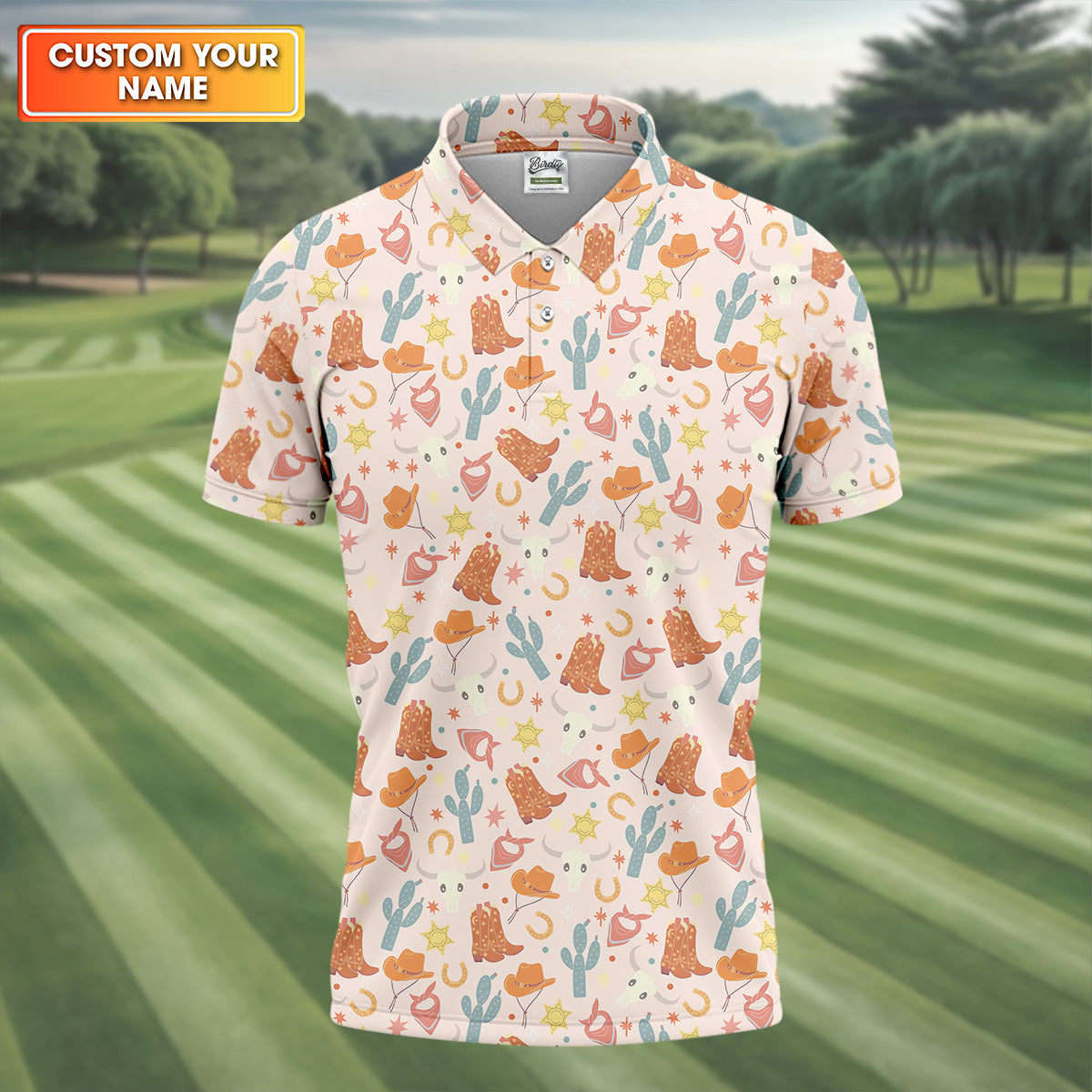 Western Golf Shirt, Cow Skull Shirt, Mens Golf Polo Shirts, Golf Accessories For Men, Golfing Apparel