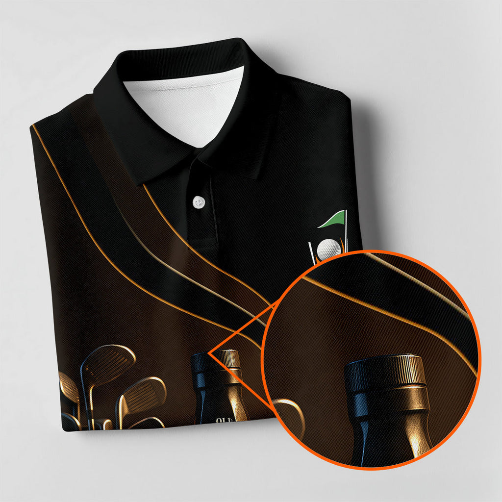 Golf And Whiskey Fun Golf Shirt, Ladies Sleeveless Polo, Unique Gift For Golfer, Ladies Golf Shirts