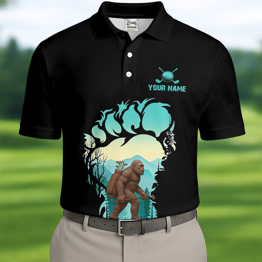 Not All Who Wander Are Lost Bigfoot Custom Golf Shirt, Polo Shirts For Men, Golfing Apparel