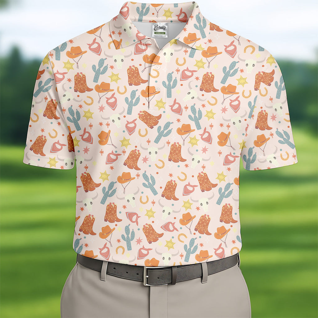 Western Golf Shirt, Cow Skull Shirt, Mens Golf Polo Shirts, Golf Accessories For Men, Golfing Apparel