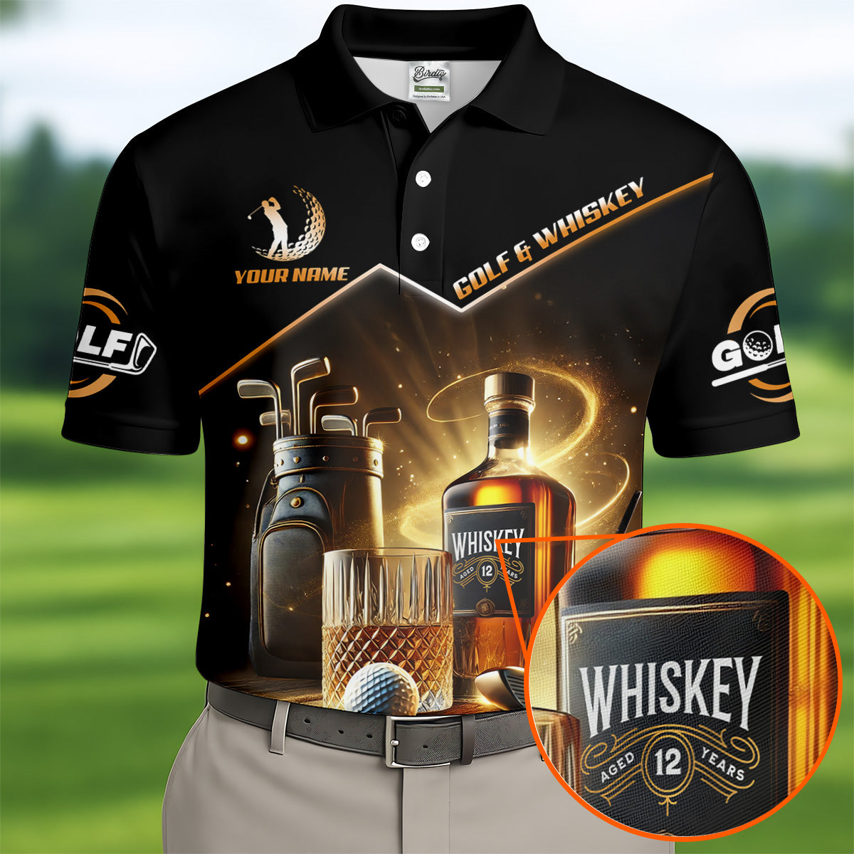 I Just Want To Drink Whiskey Play Golf And Take Naps Men's Funny Golf Shirts, Polo For Men