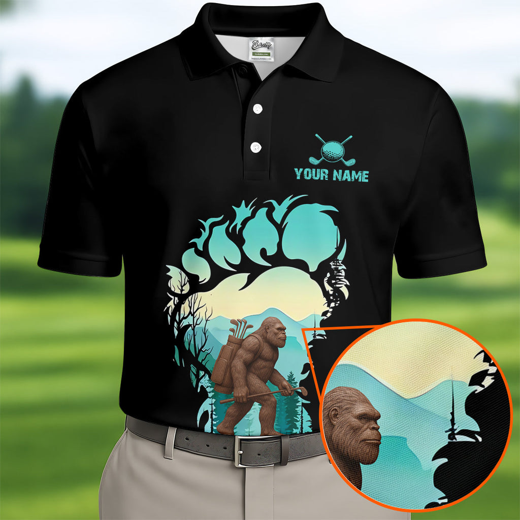 Not All Who Wander Are Lost Bigfoot Custom Golf Shirt, Polo Shirts For Men, Golfing Apparel