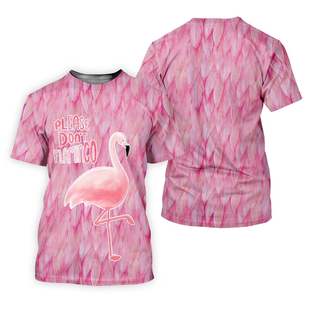 Please Don't Flamingo Fun Golf Shirts For Men, Pink Flamingo Polo Shirts For Men, Golf Gift For Men