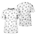 Wild West Cactus White Western Golf Shirt, Golf Tops For Men, Polo Shirts For Men, Golfing Apparel