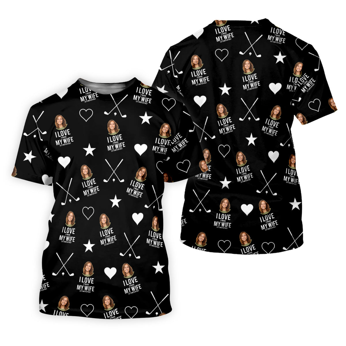 I Love It When My Wife Let's Me Play Golf Black Fun Golf Shirts For Men, Polo Shirts For Men