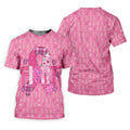Funny Stick Figure Men's Golf Shirt, Breast Cancer Awareness Shirt, Polo Shirts For Men, Golfing Apparel