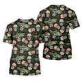 Skull Golf Shirt, Day Of The Dead Shirt, Mexican Floral Shirt, Men Polo, Unique Gift For Golfer
