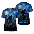 Not All Who Wander Are Lost Starry Night Shirt, Sasquatch Golf Shirt, Ladies Golf Shirts, Golfing Apparel